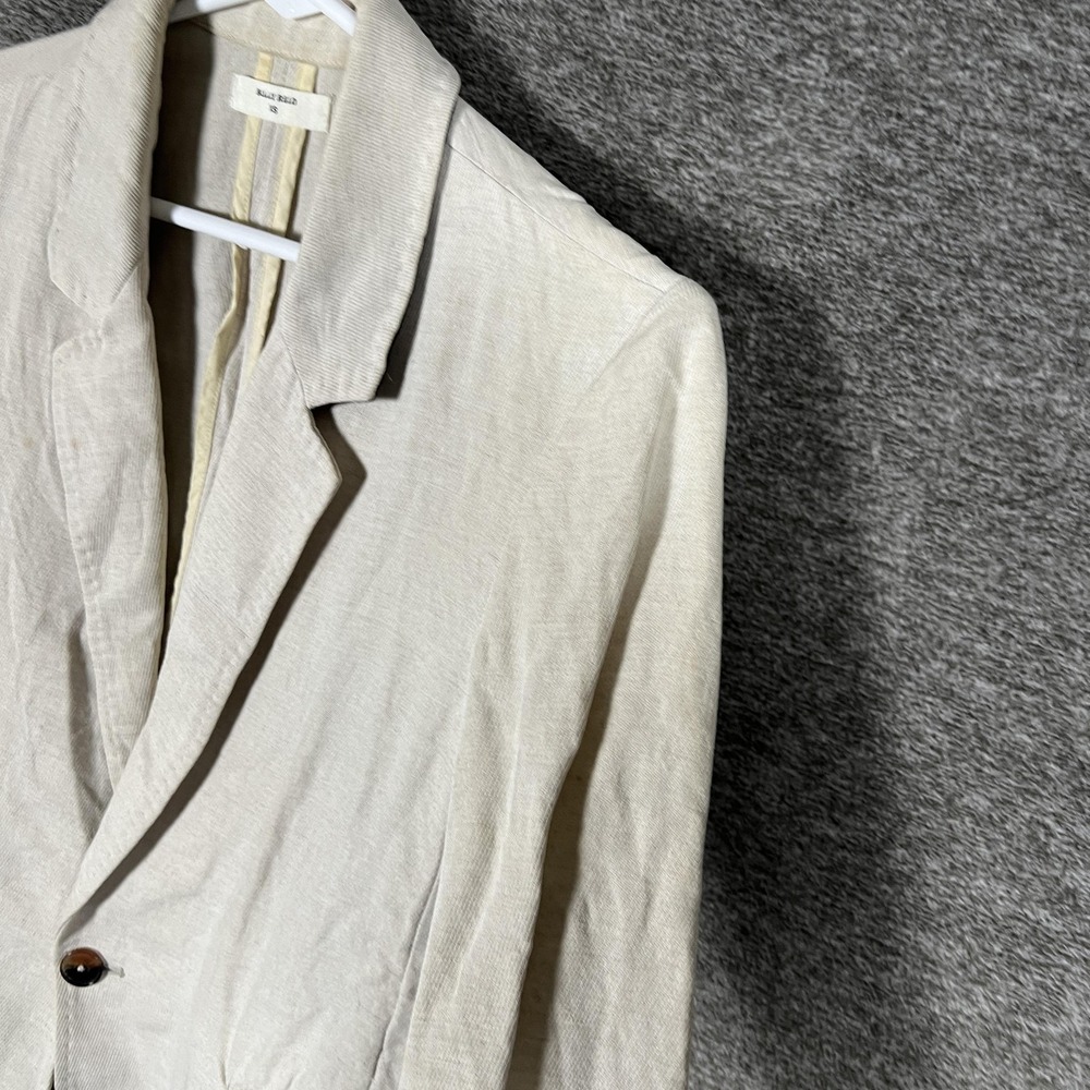 Billy Reid Blazer Mens XS White Linen Viscose One Button Sport Coat Made Italy‎ - Picture 6 of 13
